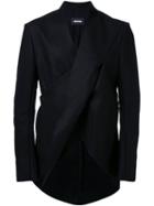 Moohong Pleats Draped Blazer, Men's, Size: 50, Black, Cashmere/wool