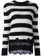 Ermanno Scervino Cashmere Lace Appliqué Sweater - Black