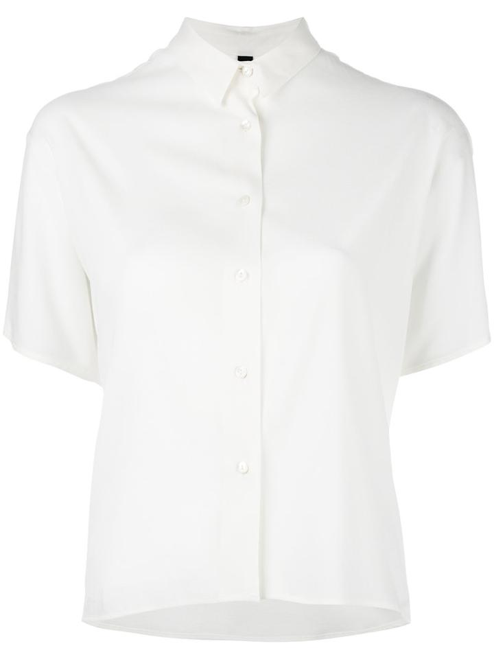 Eleventy Shortsleeved Shirt, Women's, Size: 42, White, Silk/spandex/elastane