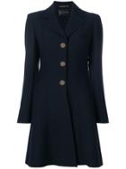 Versace Fitted Single-breasted Coat - Black