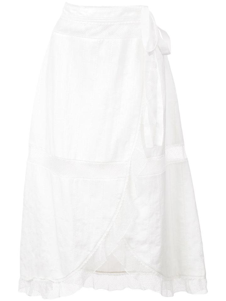Alexa Chung Wrap Apron Skirt - White