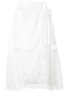Alexa Chung Wrap Apron Skirt - White