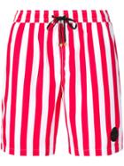 Billionaire Striped Swim Shorts - Red