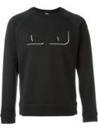 Fendi 3d Bag Bugs Sweatshirt, Men's, Size: 50, Black, Cotton
