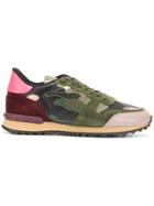 Valentino Camouflage Rockstud Sneakers - Green