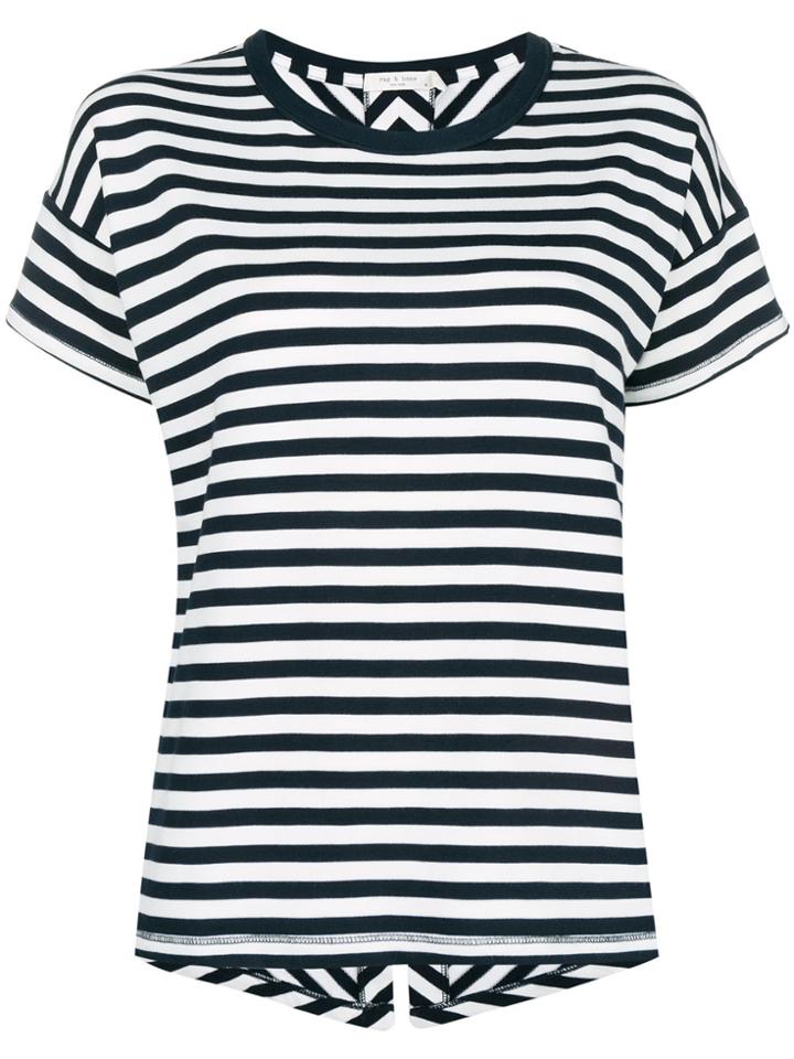 Rag & Bone Kat Split Back T-shirt - Blue