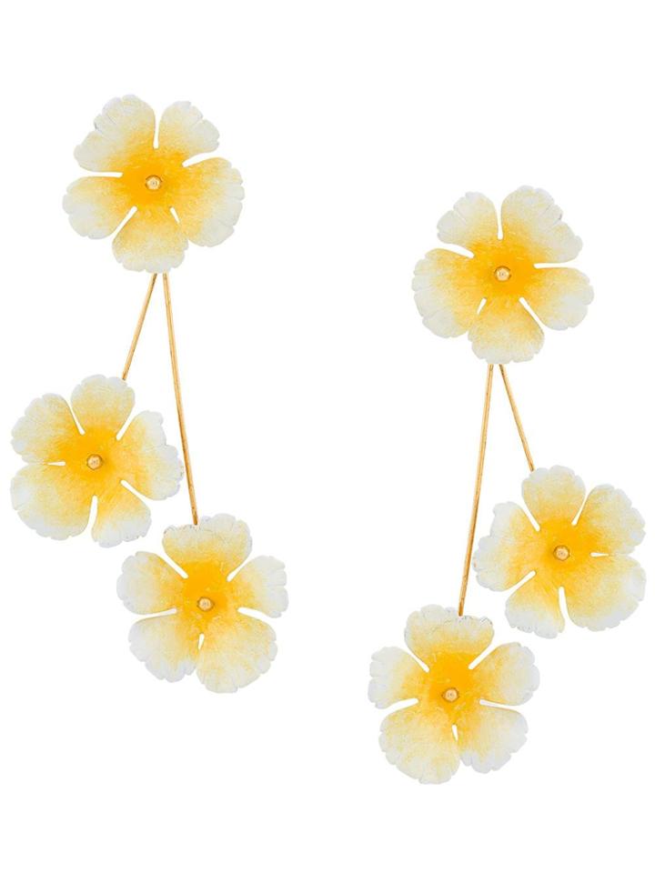 Jennifer Behr Flower Earrings - Yellow