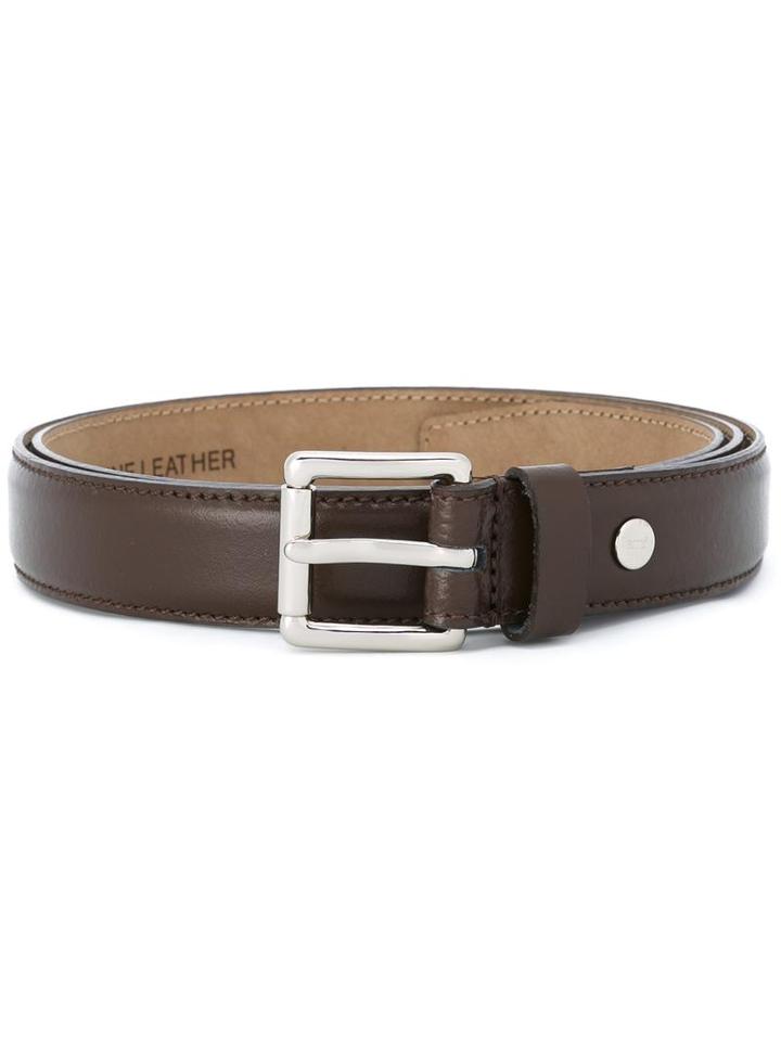 Ami Alexandre Mattiussi Thin Classic Belt, Men's, Size: 80, Brown, Leather