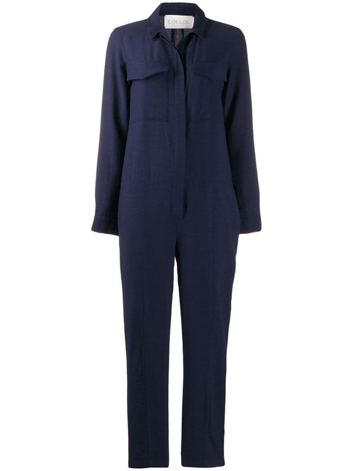 Loulou Utility Jumpsuit - Blue