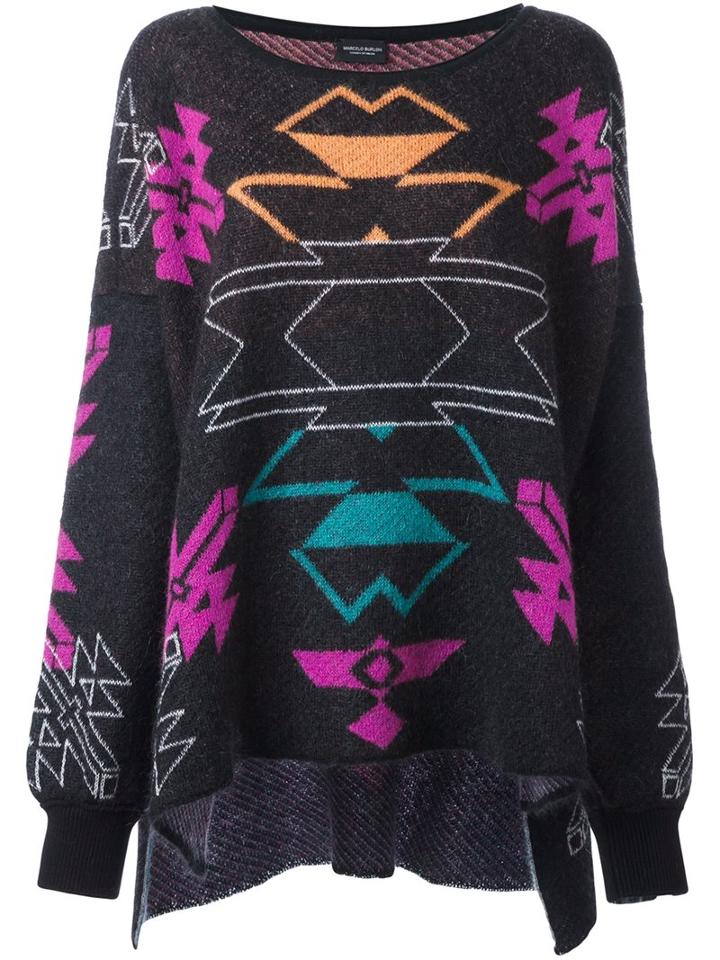 Marcelo Burlon County Of Milan 'gaea' Jumper, Women's, Size: Small, Black, Polyamide/mohair/wool