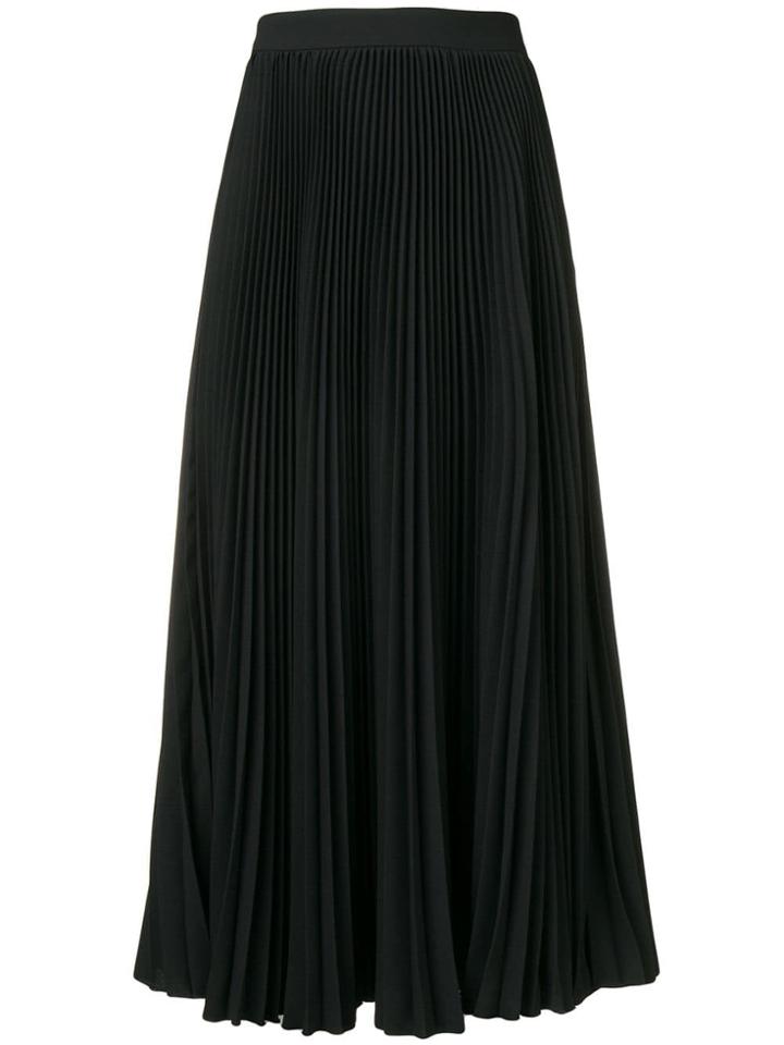 Msgm Classic Pleated Midi Skirt - Black