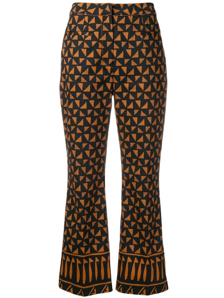 Alberta Ferretti Multi-pattern Trousers - Black