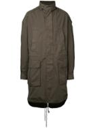 Juun.j High Neck Parka, Men's, Size: 48, Green, Cotton