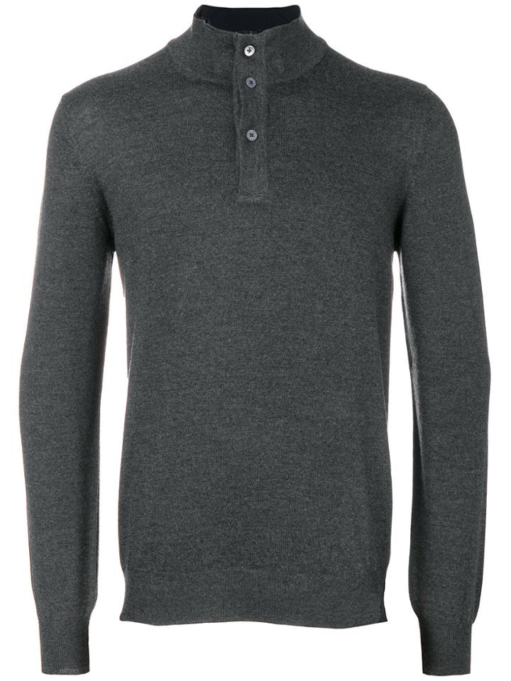 Fay Roll Neck Sweater - Grey