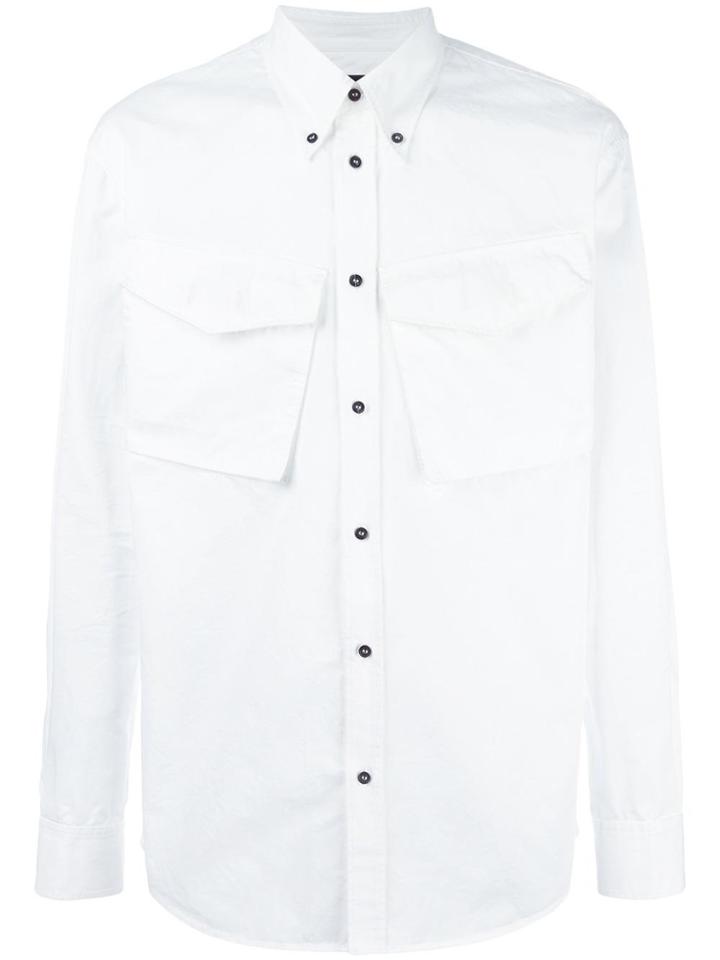 Dsquared2 Crinkled Flap Pocket Jacket - White