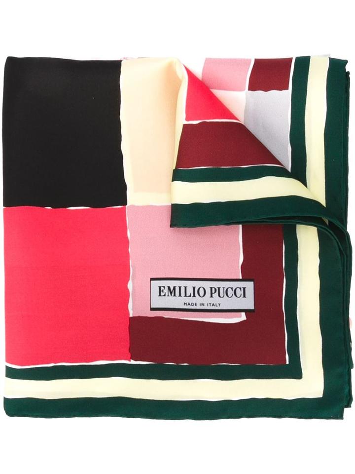 Emilio Pucci Square And Brush Print Scarf