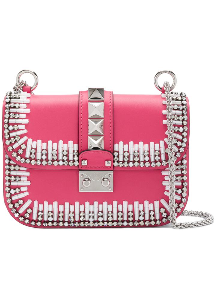 Valentino Valentino Garavani Bead Embellished Bag - Pink & Purple