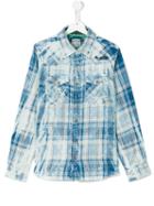 Vingino - Teen Stonewash Check Shirt - Kids - Cotton - 16 Yrs, Blue