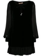 Twin-set Cocktail Peasnat Dress - Black