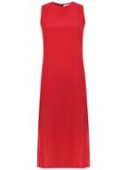 Egrey Round Neck Midi Dress - Red