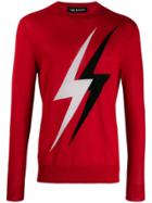 Neil Barrett Lightning Embroidered Sweater