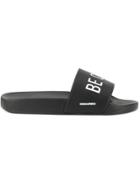 Dsquared2 Be Cool Be Nice Slider Sandals - Black
