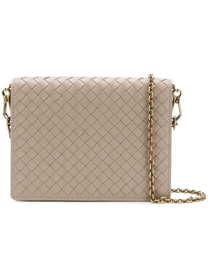 Bottega Veneta Woven Chain Wallet - Neutrals