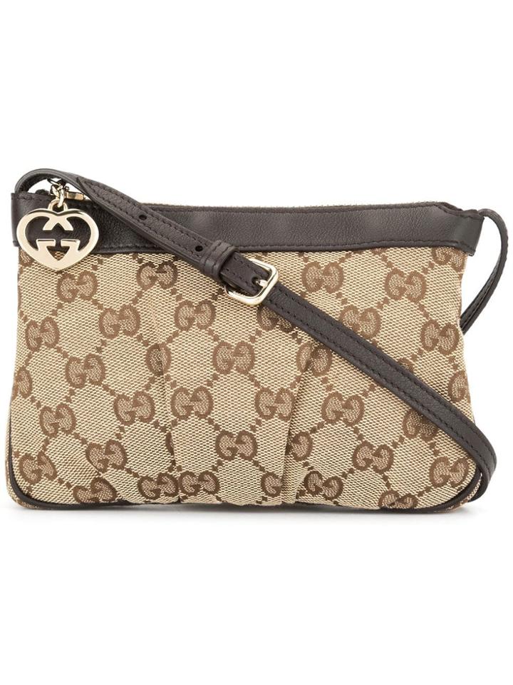 Gucci Vintage Gg Pattern Pochette - Brown