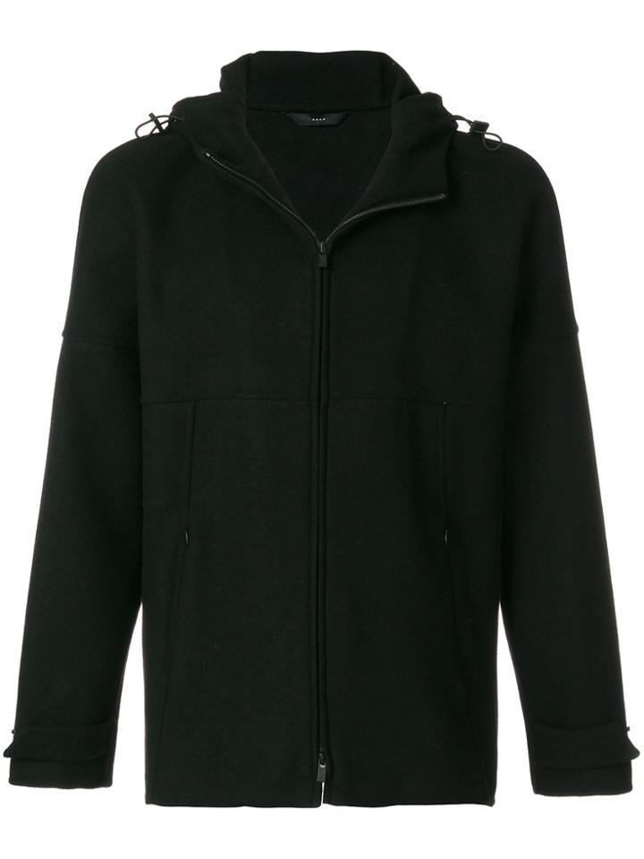Hevo Zipped Hooded Jacket - Black
