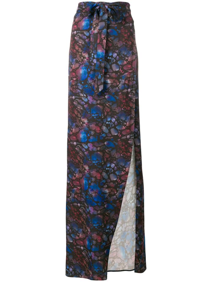 Murmur Long Asymmetric Skirt - Brown