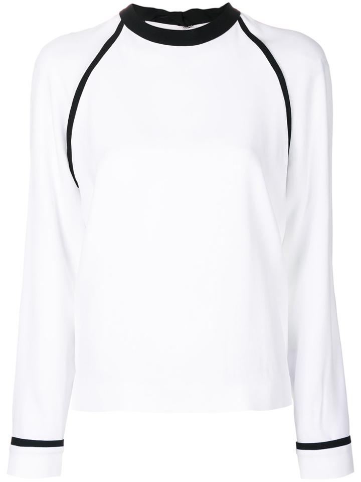 Msgm Rear Bow Blouse - White