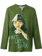 Yohji Yamamoto - Printed Polo Top - Men - Cotton - 3, Green, Cotton