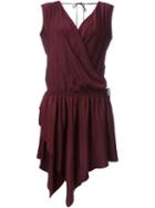 Lanvin Asymmetric Dress, Women's, Size: 36, Red, Polyester