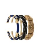 Aurelie Bidermann Blue & Noir Stacking Bracelet Set - Metallic