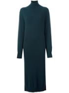 Lemaire Turtleneck Dress, Women's, Size: Large, Blue, Cashmere