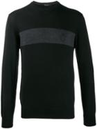 Billionaire Stripe Jumper - Black