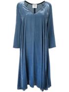 Forte Forte Velvet V-neck Dress, Women's, Size: 1, Blue, Viscose/silk