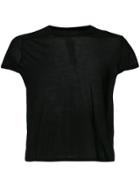 Rick Owens Sheer Cropped T-shirt - Black