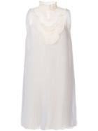 Prada High Neck Pleated Dress - Grey