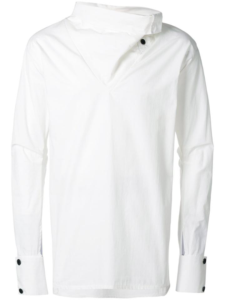 Alchemy Draped Collar Shirt - White