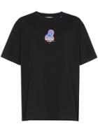 Off-white Black Thermal Man Print Cotton T-shirt
