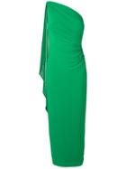 Lauren Ralph Lauren One Shoulder Evening Dress - Green