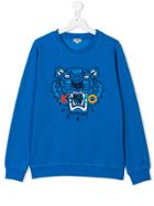 Kenzo Kids Tiger Embroidered Sweatshirt - Blue