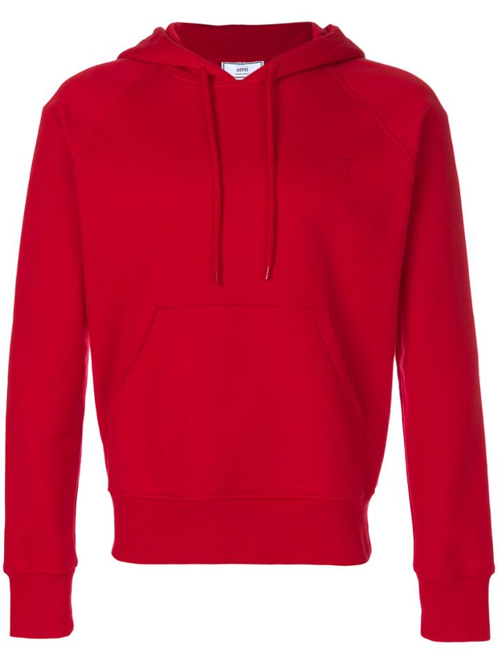 Ami Alexandre Mattiussi Ami De Coeur Hoodie - Red