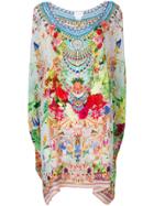 Camilla Floral Print Short Kaftan - Multicolour