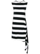 Calvin Klein 205w39nyc Asymmetric Striped Dress - Black