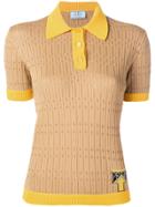 Prada Fine Knit Polo Shirt - Neutrals