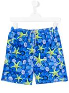 Mc2 Saint Barth Kids - Teen Jean Swim Shorts - Kids - Polyamide/polyester/spandex/elastane - 16 Yrs, Boy's, Blue