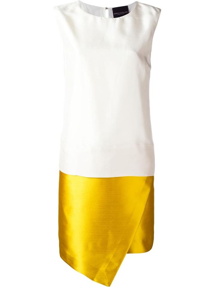 Erika Cavallini Colour Block Wrap Sleeveless Dress