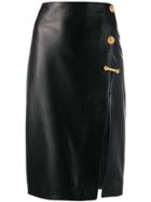 Versace Medusa Details Midi Skirt - Black